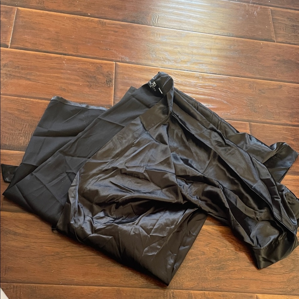 Elegant Black Satin Robe